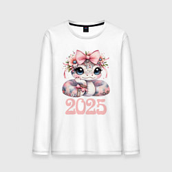 Мужской лонгслив Милая змейка - 2025