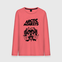 Лонгслив хлопковый мужской Arctic Monkeys - rock dog, цвет: коралловый