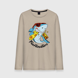 Лонгслив хлопковый мужской Fuerteventura summer style - shark, цвет: миндальный