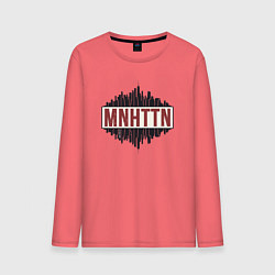 Лонгслив хлопковый мужской New York Manhattan, цвет: коралловый