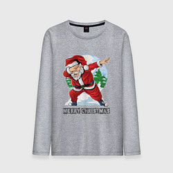 Лонгслив хлопковый мужской Dab Santa, цвет: меланж