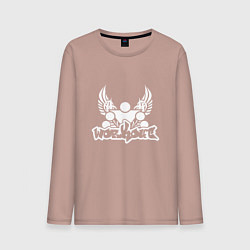 Лонгслив хлопковый мужской Street Workout W5 Крылья, цвет: пыльно-розовый