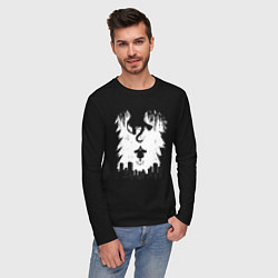 Лонгслив хлопковый мужской Веном и Человек паук, цвет: черный — фото 2