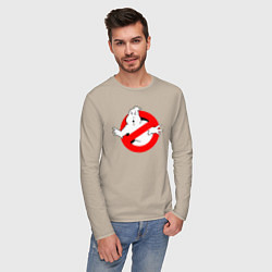 Лонгслив хлопковый мужской Ghostbusters logo, цвет: миндальный — фото 2