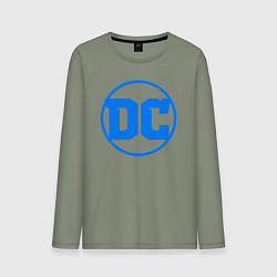 Лонгслив хлопковый мужской DC comics logo, цвет: авокадо