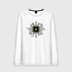 Мужской лонгслив Микросхема с молнией