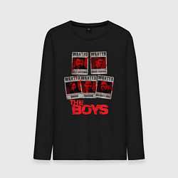 Лонгслив хлопковый мужской Розыск пацанов The boys, цвет: черный
