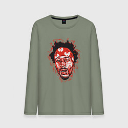 Лонгслив хлопковый мужской Wu-Tang RZA, цвет: авокадо