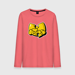 Лонгслив хлопковый мужской Wu-Tang bubble, цвет: коралловый