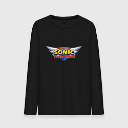 Лонгслив хлопковый мужской Team Sonic racing - logo, цвет: черный
