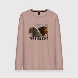 Лонгслив хлопковый мужской The Lion King, цвет: пыльно-розовый