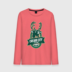 Мужской лонгслив Milwaukee Bucks cream city