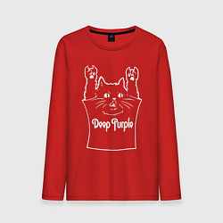 Лонгслив хлопковый мужской Deep Purple - cat rock, цвет: красный