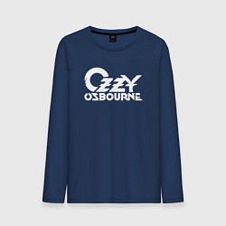 Лонгслив хлопковый мужской Ozzy Osbourne - logo, цвет: тёмно-синий