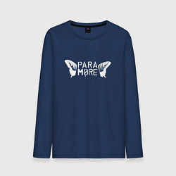 Лонгслив хлопковый мужской Paramore - logo, цвет: тёмно-синий