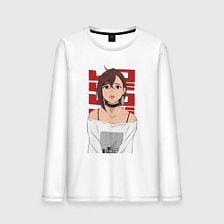 Лонгслив хлопковый мужской Дандадан: Момо, цвет: белый