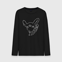 Лонгслив хлопковый мужской Illusions Извне, цвет: черный