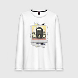 Лонгслив хлопковый мужской Волшебные маленькие и большие существа, цвет: белый