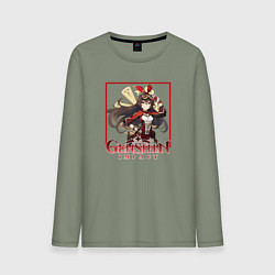 Лонгслив хлопковый мужской Эмбер, цвет: авокадо