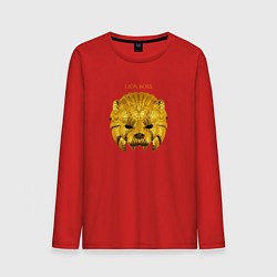 Лонгслив хлопковый мужской Маска золотого льва из игры в кальмара, цвет: красный