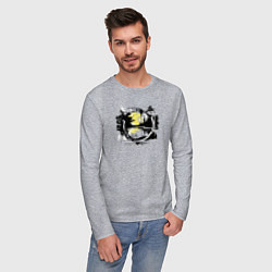 Лонгслив хлопковый мужской Грязь и скорость, цвет: меланж — фото 2