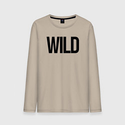 Лонгслив хлопковый мужской Wild, цвет: миндальный