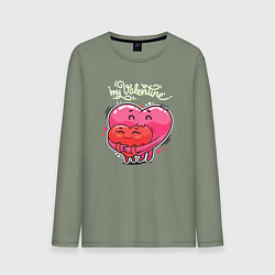 Лонгслив хлопковый мужской Мой Валентин, цвет: авокадо