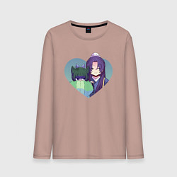 Лонгслив хлопковый мужской Xiaomao and Jinshi - The Apothecary Diaries, цвет: пыльно-розовый