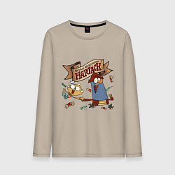 Лонгслив хлопковый мужской Flapjack - candies, цвет: миндальный