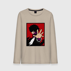 Лонгслив хлопковый мужской Моя геройская академия Dabi, цвет: миндальный