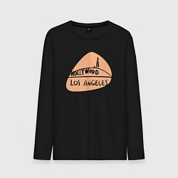 Лонгслив хлопковый мужской Hollywood Los Angeles, цвет: черный