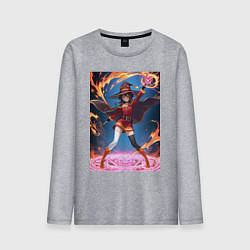 Мужской лонгслив Мегумин колдует взрывную магию