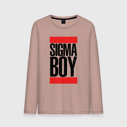 Лонгслив хлопковый мужской Sigma boy, цвет: пыльно-розовый