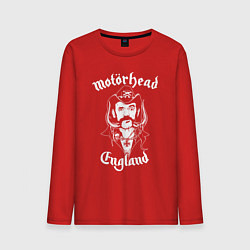 Лонгслив хлопковый мужской Motorhead - Лемми, цвет: красный