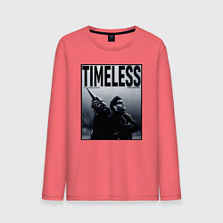 Лонгслив хлопковый мужской Timeless, цвет: коралловый