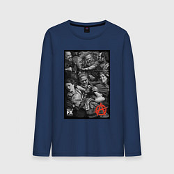Лонгслив хлопковый мужской Sons Of Anarchy all, цвет: тёмно-синий