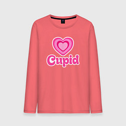 Лонгслив хлопковый мужской Амур, цвет: коралловый