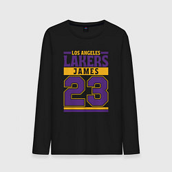 Лонгслив хлопковый мужской Lakers - James 23, цвет: черный