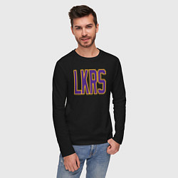 Лонгслив хлопковый мужской Team LKRS, цвет: черный — фото 2