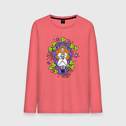 Лонгслив хлопковый мужской Мёртвая невеста, цвет: коралловый