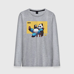 Мужской лонгслив Panda with beer
