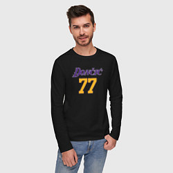 Лонгслив хлопковый мужской Number 77 Doncic, цвет: черный — фото 2