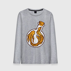 Лонгслив хлопковый мужской Золотая рыбка в колбе, цвет: меланж