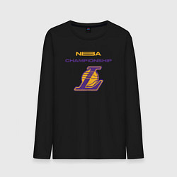 Лонгслив хлопковый мужской Lakers championship, цвет: черный