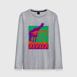 Лонгслив хлопковый мужской В Африке, цвет: меланж