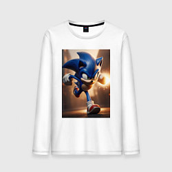 Мужской лонгслив Бегущий Соник