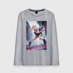 Мужской лонгслив Девушка на роликах исполняет трюки
