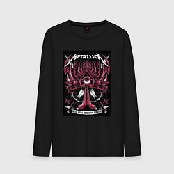 Лонгслив хлопковый мужской Metallica - royal arena Denmark, цвет: черный