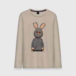Лонгслив хлопковый мужской Cartoon hare character, цвет: миндальный