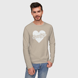 Лонгслив хлопковый мужской Love Cavaliers, цвет: миндальный — фото 2